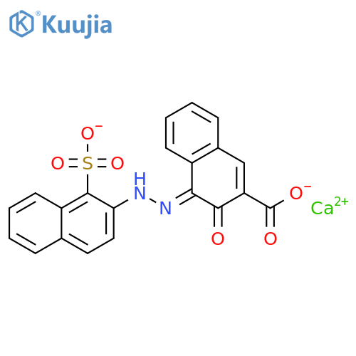 calcium (4E)-3-oxo-4-[(1-sulfonatonaphthalen-2-yl)hydrazinylidene]naphthalene-2-carboxylate structure