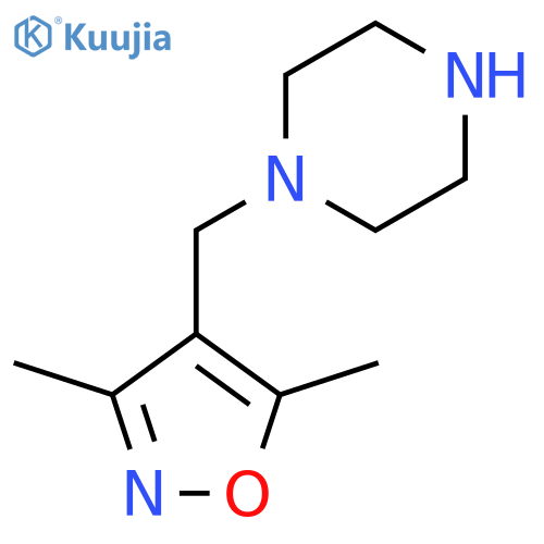 1-(3,5-dimethyl-1,2-oxazol-4-yl)methylpiperazine structure