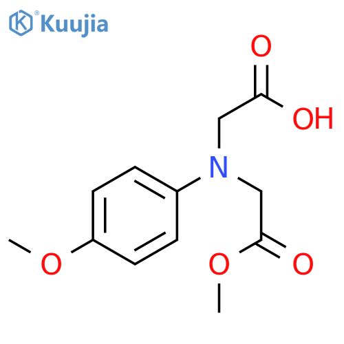Glycine, N-(carboxymethyl)-N-(4-methoxyphenyl)-, 1-methyl ester structure