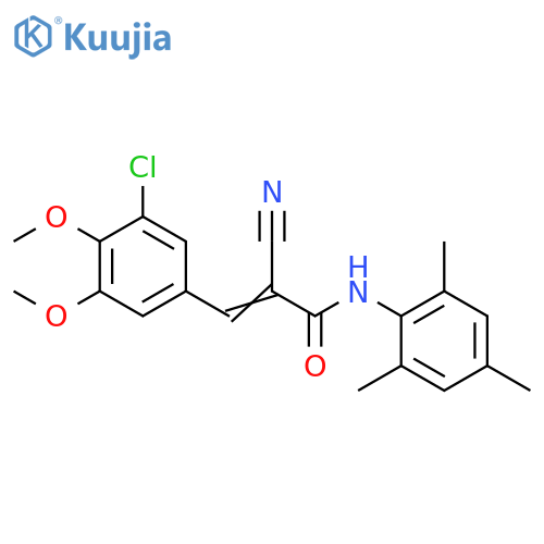 3-(3-Chloro-4,5-dimethoxyphenyl)-2-cyano-N-(2,4,6-trimethylphenyl)-2-propenamide structure