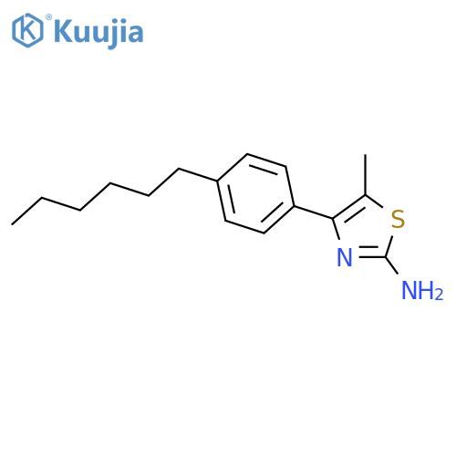4-(4-hexylphenyl)-5-methyl-1,3-thiazol-2-amine structure