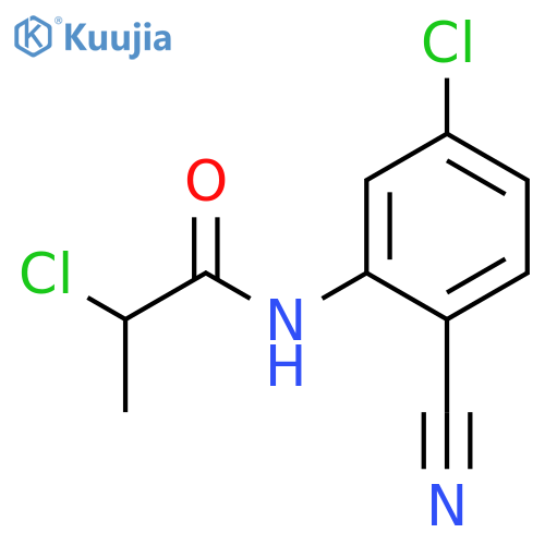 2-chloro-N-(5-chloro-2-cyanophenyl)propanamide structure
