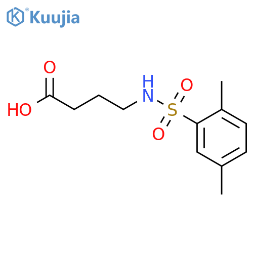 4-(2,5-Dimethylbenzenesulfonamido)butanoic Acid structure