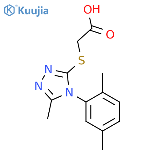 2-{4-(2,5-Dimethylphenyl)-5-methyl-4H-1,2,4-triazol-3-ylsulfanyl}acetic Acid structure
