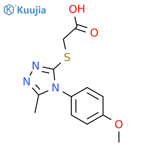 2-{4-(4-Methoxyphenyl)-5-methyl-4H-1,2,4-triazol-3-ylsulfanyl}acetic Acid structure