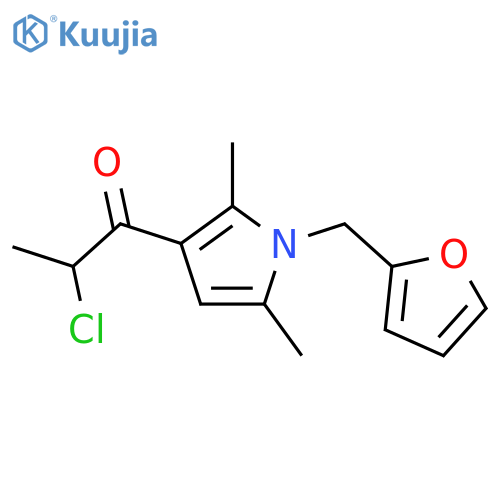 2-chloro-1-{1-(furan-2-yl)methyl-2,5-dimethyl-1H-pyrrol-3-yl}propan-1-one structure