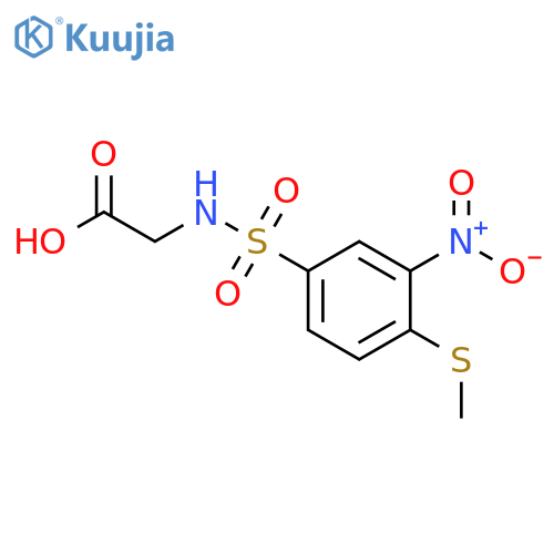 ({[4-(methylthio)-3-nitrophenyl]sulfonyl}amino)acetic acid structure