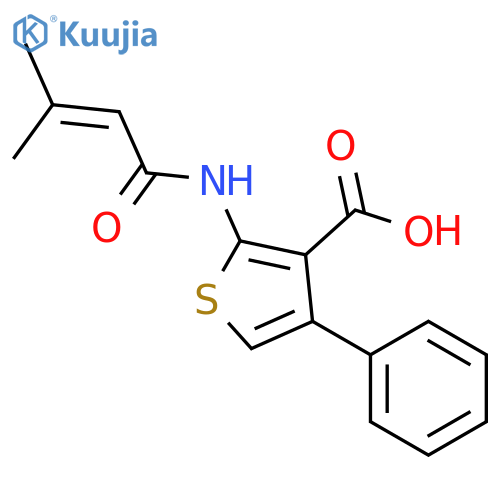 2-(3-Methylbut-2-enamido)-4-phenylthiophene-3-carboxylic Acid structure