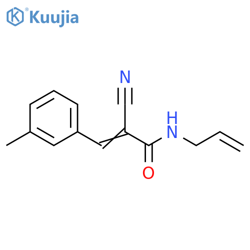2-cyano-3-(3-methylphenyl)-N-(prop-2-en-1-yl)prop-2-enamide structure