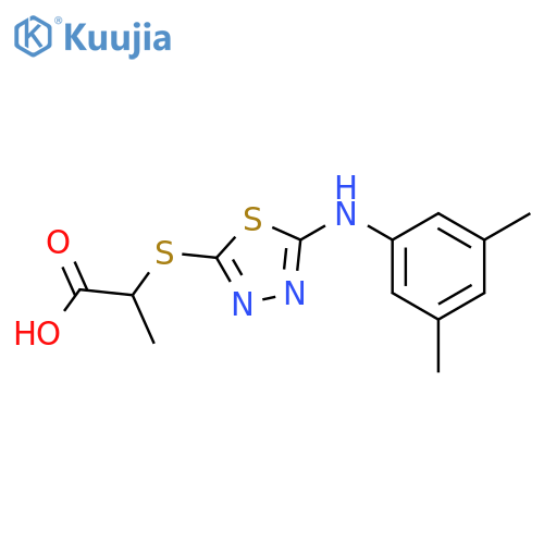 2-({5-(3,5-Dimethylphenyl)amino-1,3,4-thiadiazol-2-yl}sulfanyl)propanoic Acid structure