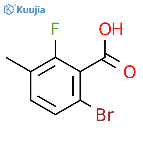 6-Bromo-2-fluoro-3-methylbenzoic acid structure