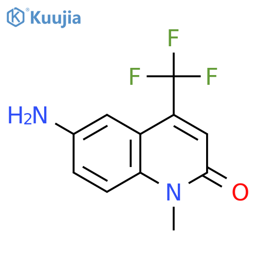 2(1H)-QUINOLINONE, 6-AMINO-1-METHYL-4-(TRIFLUOROMETHYL)- structure