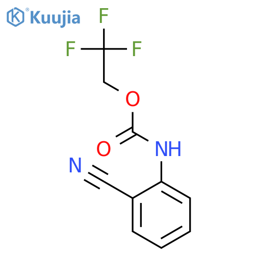 2,2,2-trifluoroethyl N-(2-cyanophenyl)carbamate structure