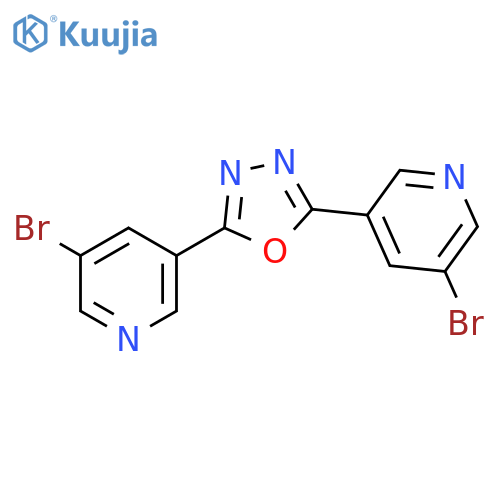 PYRIDINE, 3,3'-(1,3,4-OXADIAZOLE-2,5-DIYL)BIS[5-BROMO- structure