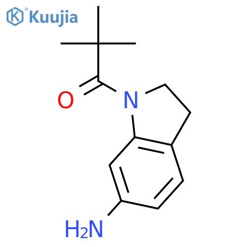 1-(6-amino-2,3-dihydro-1H-indol-1-yl)-2,2-dimethylpropan-1-one structure