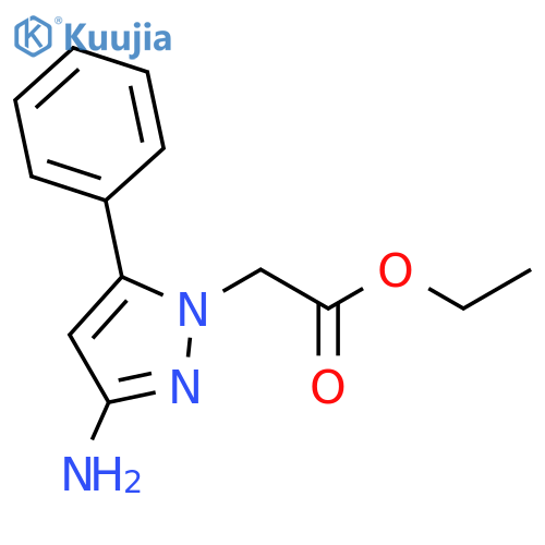 ethyl 2-(3-amino-5-phenyl-1H-pyrazol-1-yl)acetate structure