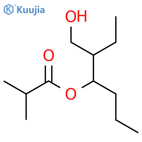 Propanoic acid,2-methyl-, 2-(hydroxymethyl)-1-propylbutyl ester structure