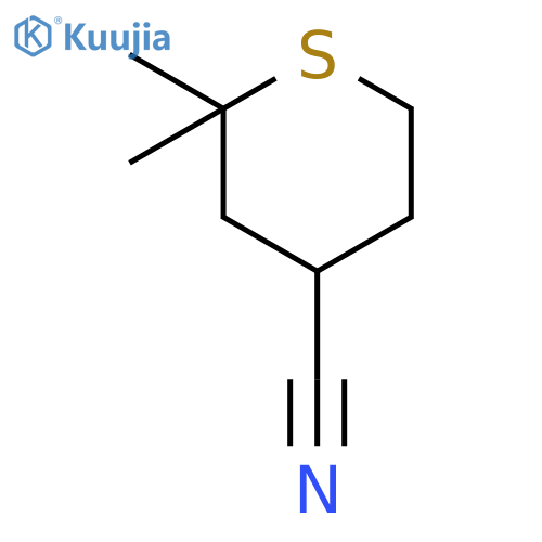 2H-THIOPYRAN-4-CARBONITRILE, TETRAHYDRO-2,2-DIMETHYL- structure