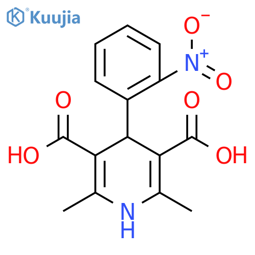 2,6-Dimethyl-3,5-dicarboxy-4-(2-nitrophenyl)-1,4-dihydropyridine structure