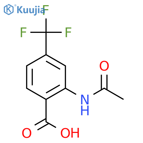 2-acetamido-4-(trifluoromethyl)benzoic acid structure