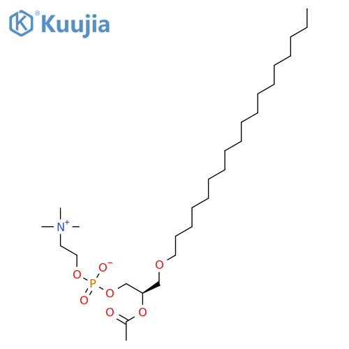1-O-Octadecyl-2-O-acetyl-sn-glycero-3-phosphocholine structure