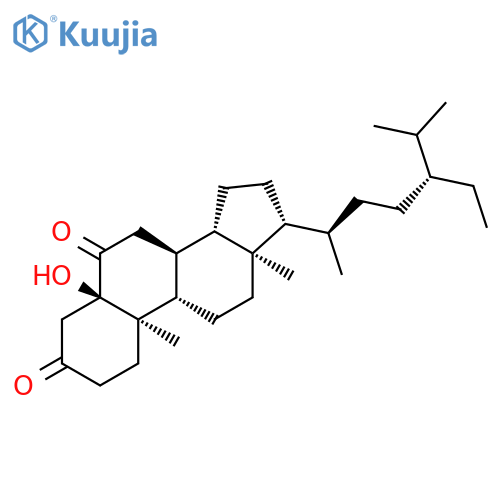 Stigmastane-3,6-dione, 5-hydroxy-, (5a)- structure