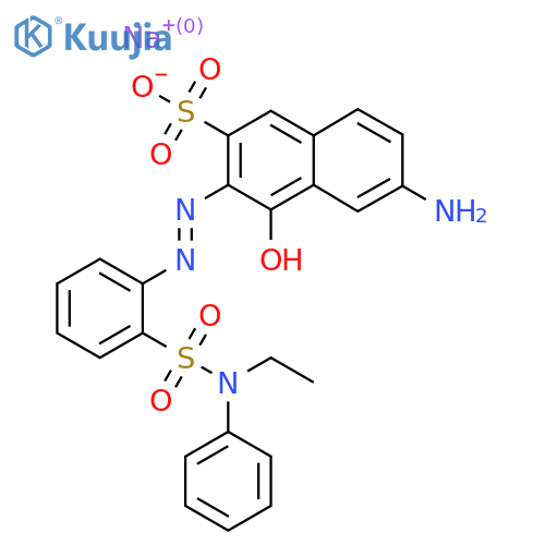 2-Naphthalenesulfonic acid, 6-amino-3-((2-((ethylphenylamino)sulfonyl)phenyl)azo)-4-hydroxy-, monosodium salt structure