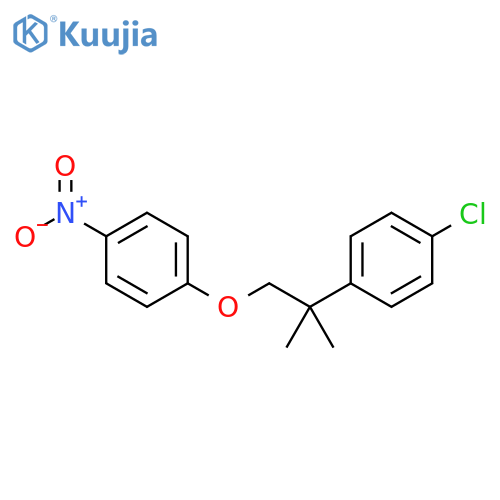 Benzene, 1-chloro-4-[1,1-dimethyl-2-(4-nitrophenoxy)ethyl]- structure
