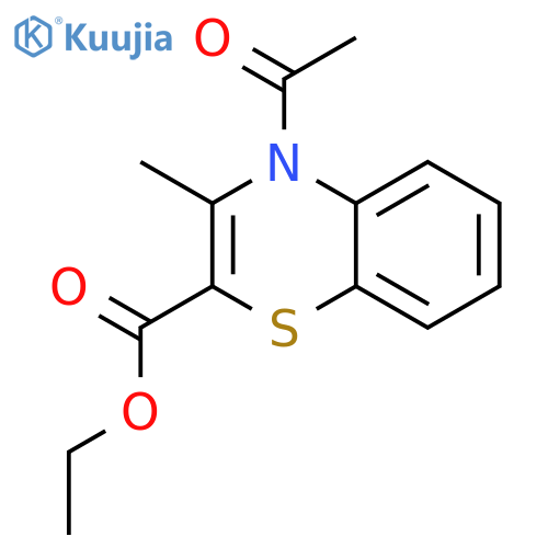 4H-1,4-Benzothiazine-2-carboxylic acid, 4-acetyl-3-methyl-, ethyl ester structure