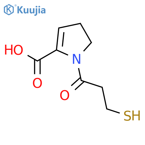 1H-Pyrrole-2-carboxylic acid, 4,5-dihydro-1-(3-mercapto-1-oxopropyl)- structure