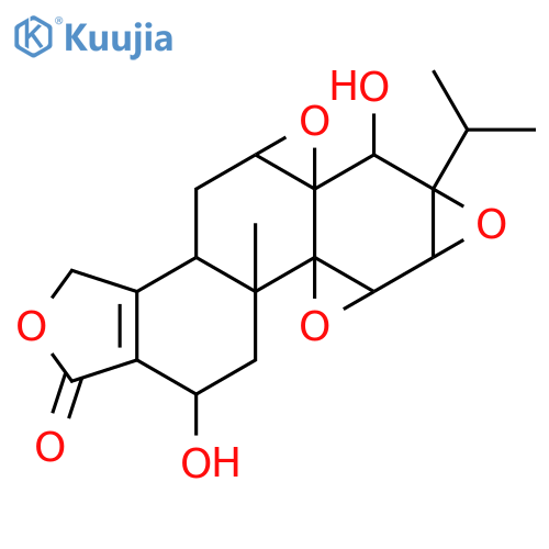 Trisoxireno[4b,5:6,7:8a,9]phenanthro[1,2-c]furan-1(3H)-one, 3b,4,4a,6,6a,7a,7b,8b,9,10-decahydro-6,10-dihydroxy-8b-methyl-6a-(1-methylethyl)-, (3bS,4aS,5aS,6R,6aR,7aS,7bS,8aS,8bS,10R)- structure