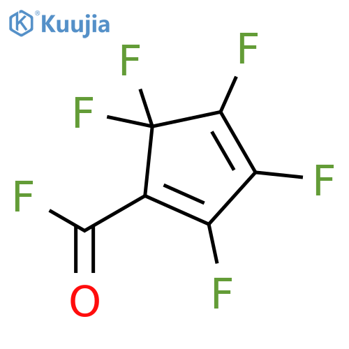 1,3-Cyclopentadiene-1-carbonyl fluoride, 2,3,4,5,5-pentafluoro- (9CI) structure