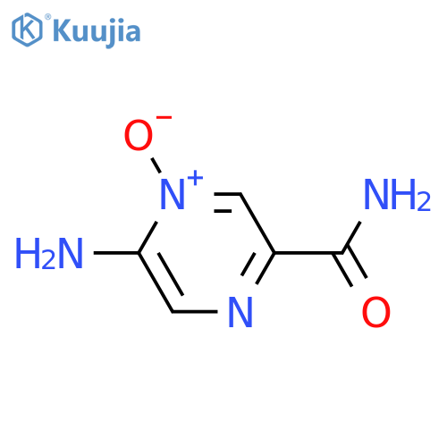 5-amino-2-Pyrazinecarboxamide 4-oxide structure
