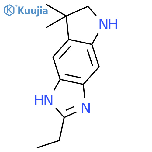 Pyrrolo[2,3-f]benzimidazole, 2-ethyl-1,5,6,7-tetrahydro-7,7-dimethyl- (9CI) structure