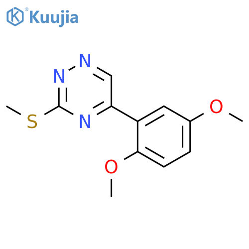 5-(2,5-dimethoxyphenyl)-3-methylsulfanyl-1,2,4-triazine structure