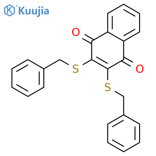 2,3-bis(benzylsulfanyl)naphthalene-1,4-dione structure