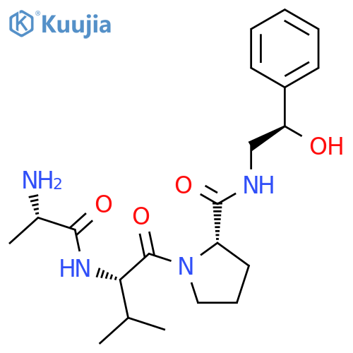 L-PROLINAMIDE, L-ALANYL-L-VALYL-N-[(2R)-2-HYDROXY-2-PHENYLETHYL]- structure
