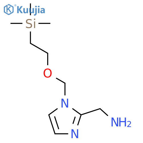 (1-((2-(Trimethylsilyl)ethoxy)methyl)-1H-imidazol-2-yl)methanamine structure