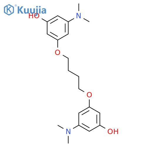 PHENOL, 3,3'-[1,4-BUTANEDIYLBIS(OXY)]BIS[5-(DIMETHYLAMINO)- structure