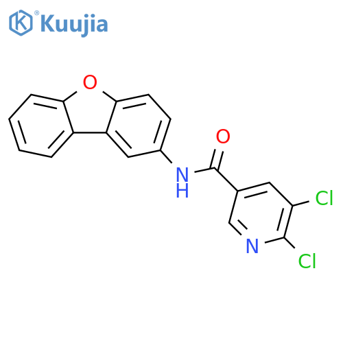 5,6-Dichloro-N-2-dibenzofuranyl-3-pyridinecarboxamide structure