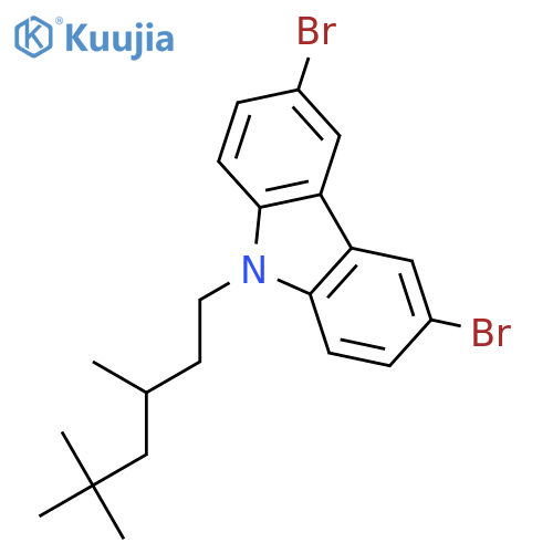 9H-CARBAZOLE, 3,6-DIBROMO-9-(3,5,5-TRIMETHYLHEXYL)- structure