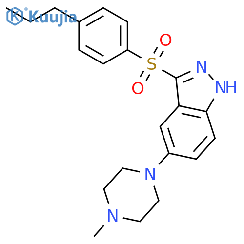 1H-INDAZOLE, 5-(4-METHYL-1-PIPERAZINYL)-3-[(4-PROPYLPHENYL)SULFONYL]- structure