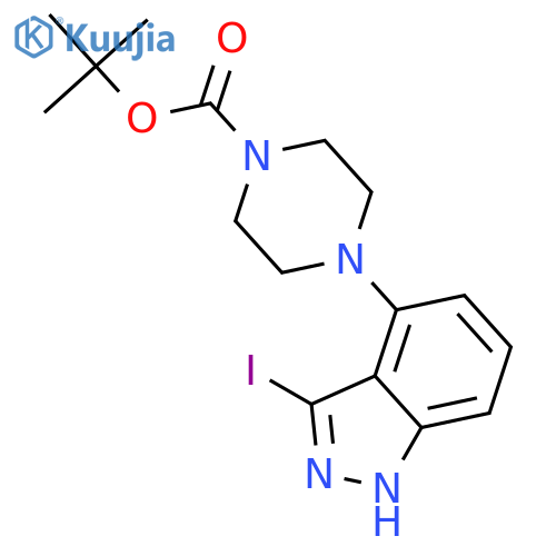 1-Boc-4-(3-Iodo-1H-indazol-4-yl)piperazine structure