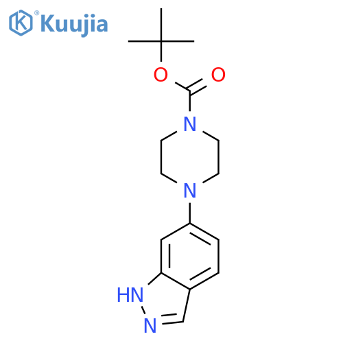tert-Butyl4-(1H-indazol-6-yl)piperazine-1-carboxylate structure