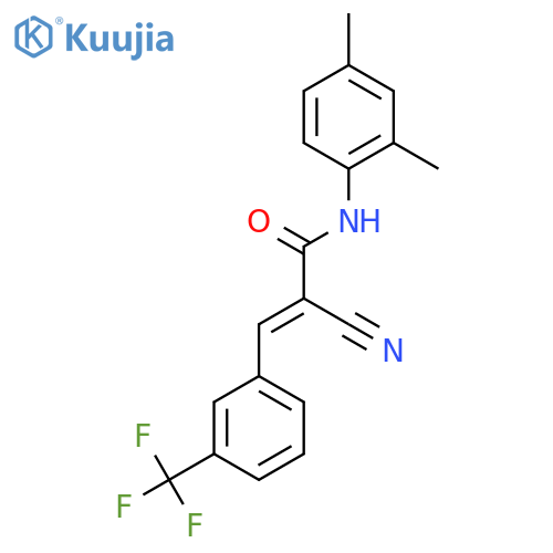2-cyano-N-(2,4-dimethylphenyl)-3-[3-(trifluoromethyl)phenyl]prop-2-enamide structure