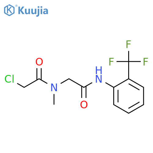 2-Chloro-n-methyl-n-({2-(trifluoromethyl)phenylcarbamoyl}methyl)acetamide structure