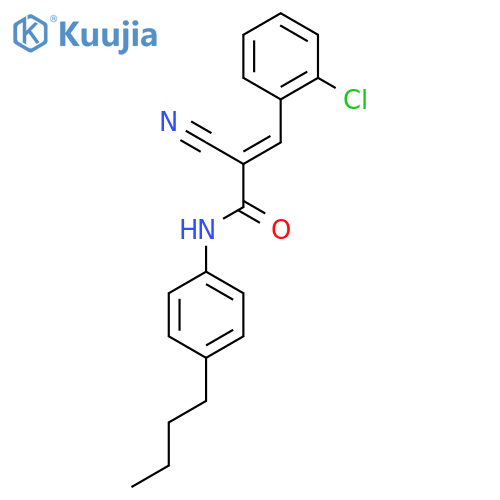 N-(4-butylphenyl)-3-(2-chlorophenyl)-2-cyanoprop-2-enamide structure