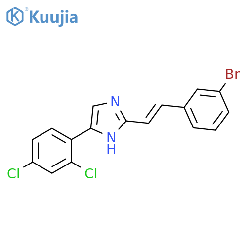 1H-Imidazole,2-[(1E)-2-(3-bromophenyl)ethenyl]-4-(2,4-dichlorophenyl)- structure