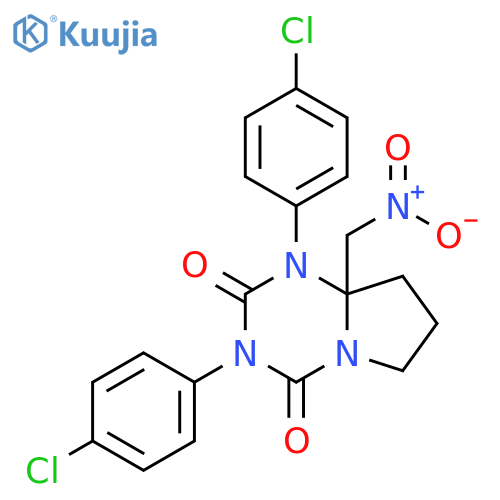 1,3-Bis(4-chlorophenyl)-8a-(nitromethyl)-octahydropyrrolo[1,2-a][1,3,5]triazine-2,4-dione structure