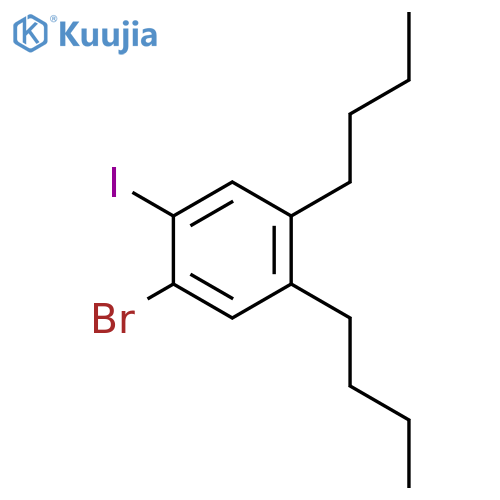 BENZENE, 1-BROMO-4,5-DIBUTYL-2-IODO- structure